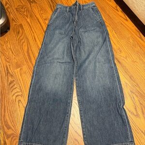 Madewell Wide-Leg High-Rise Blue Denim Jeans